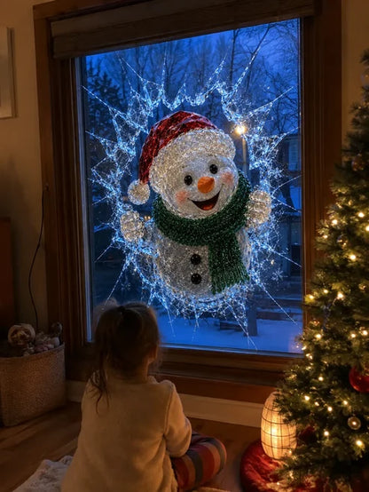 3D-Weihnachtsaufkleber mit Bruchglaseffekt