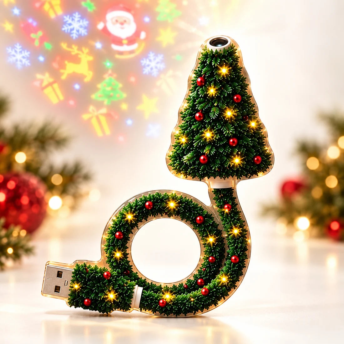 HD-USB-Weihnachtsprojektor – Zaubern Sie augenblicklich eine traumhafte Weihnachtsatmosphäre