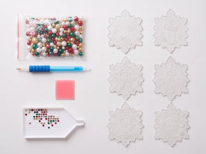 6er-Set DIY-Diamantmalerei-Set für Weihnachtsdekorationen
