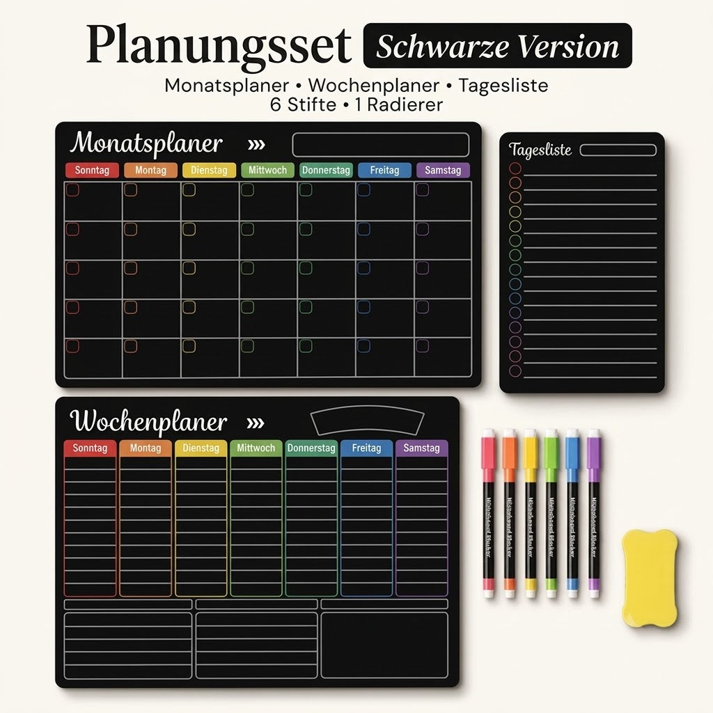 Magnetischer Familienplaner – Monats-, Wochen- und Tagesplaner