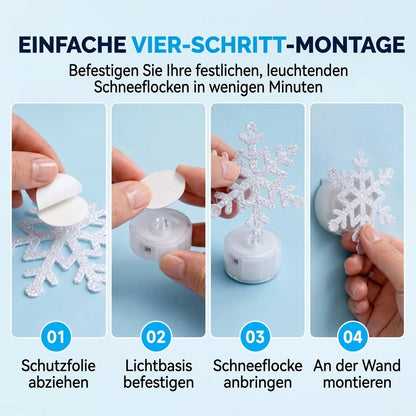 Leuchtender Wandaufkleber mit Schneeflockenmuster