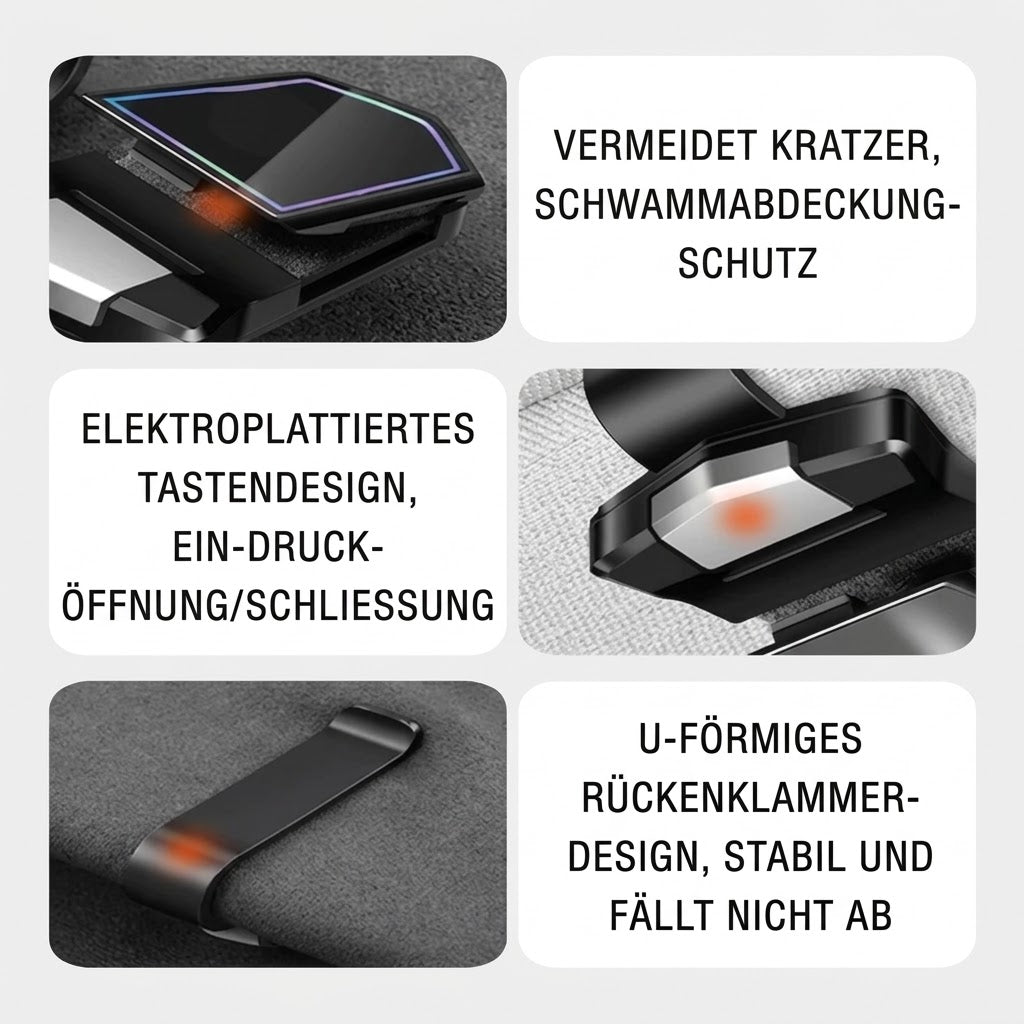 Magnetischer Sonnenbrillenhalter für die Auto-Sonnenblende