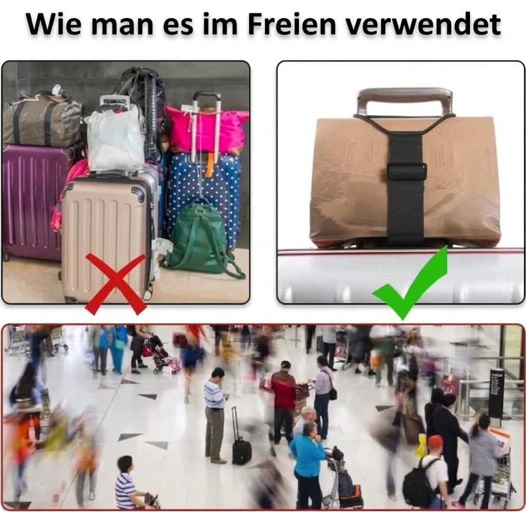 Multifunktionale Gepäckgurte im 2er-Pack