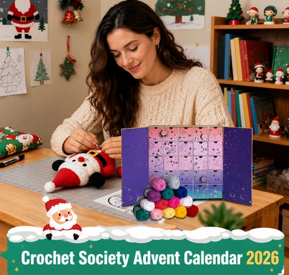 Häkel-Adventskalender 2026 (25 Tage) – Adventskalender mit Garn, Häkelzubehör, Anleitungen und kreativen Überraschungen