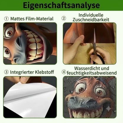 Kreative Mülltonnen-Aufkleber – Bunte Cartoon-Muster)