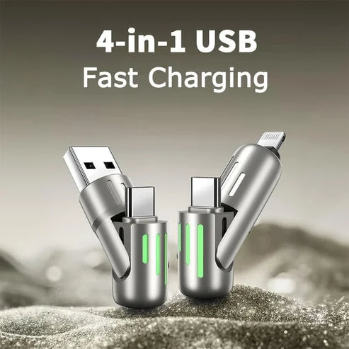 4-in-1 USB-Schnellladekabel