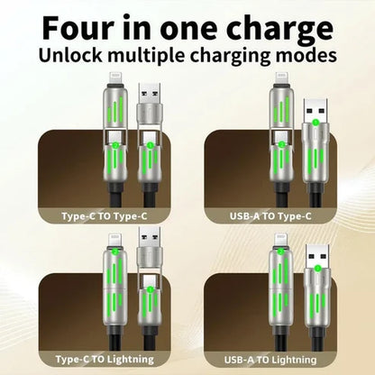 4-in-1 USB-Schnellladekabel