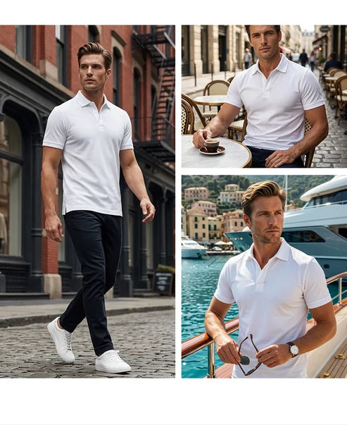 Herren Kurzarm-Poloshirt – Sportlicher Slim-Fit