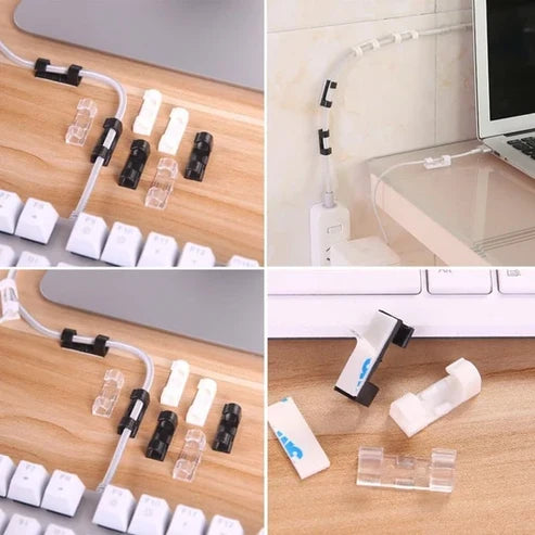 Selbstklebende Kabelclips – Praktisch und nützlich, der ideale Kabelorganisator für Schreibtisch und Haushalt