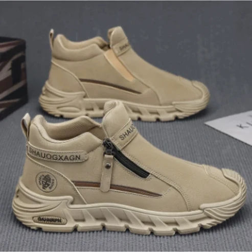 Herren-Wanderschuhe mit seitlichem Reißverschluss – Langlebige Outdoor-Trekking-Schuhe