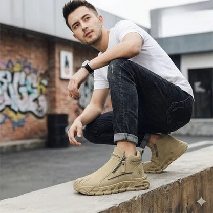 Herren-Wanderschuhe mit seitlichem Reißverschluss – Langlebige Outdoor-Trekking-Schuhe