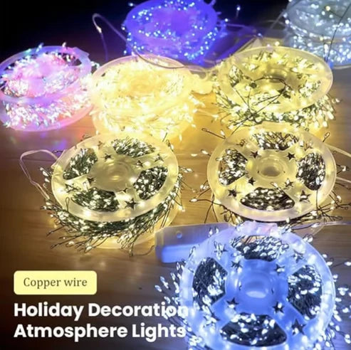 LED-Kupferdraht-Lichterkette mit Büschel-Effekt