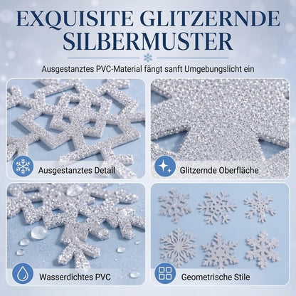 Leuchtender Wandaufkleber mit Schneeflockenmuster