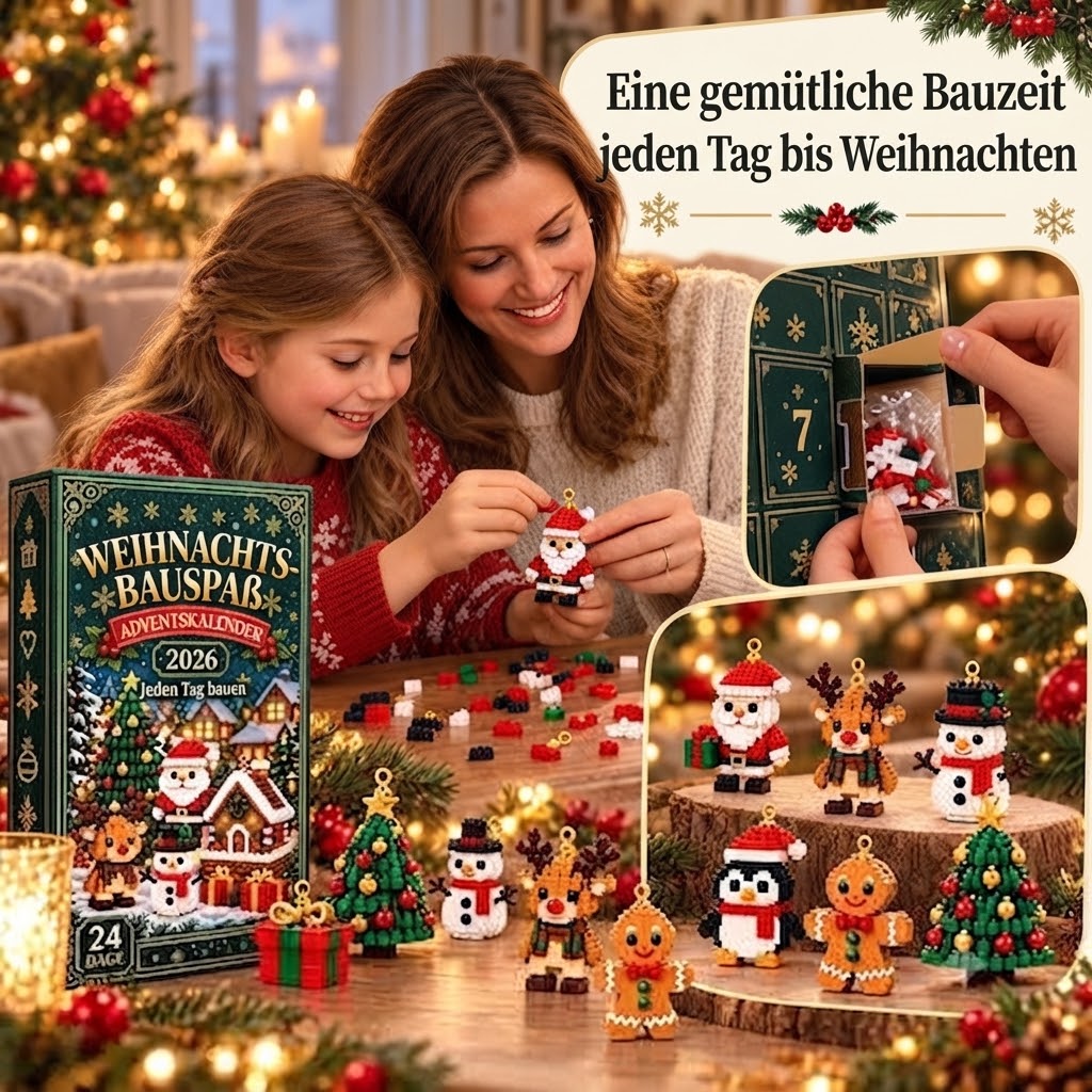 Weihnachtliches Bauen – Baue jeden Tag eine neue Weihnachtsfigur bis Heiligabend.