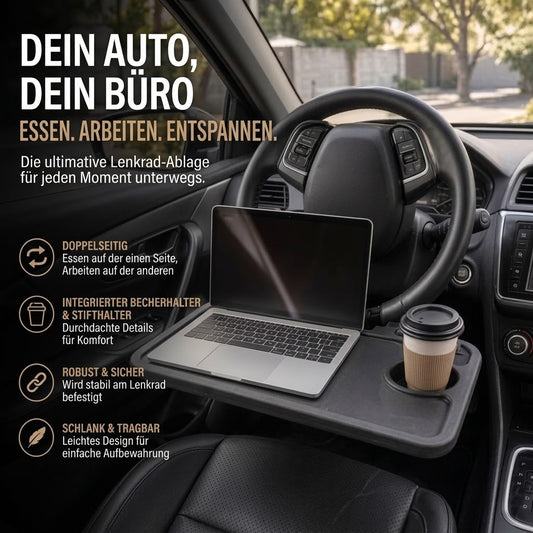 Beidseitiger Auto-Lenkradtisch – Laptop- & Tablett-Ablage