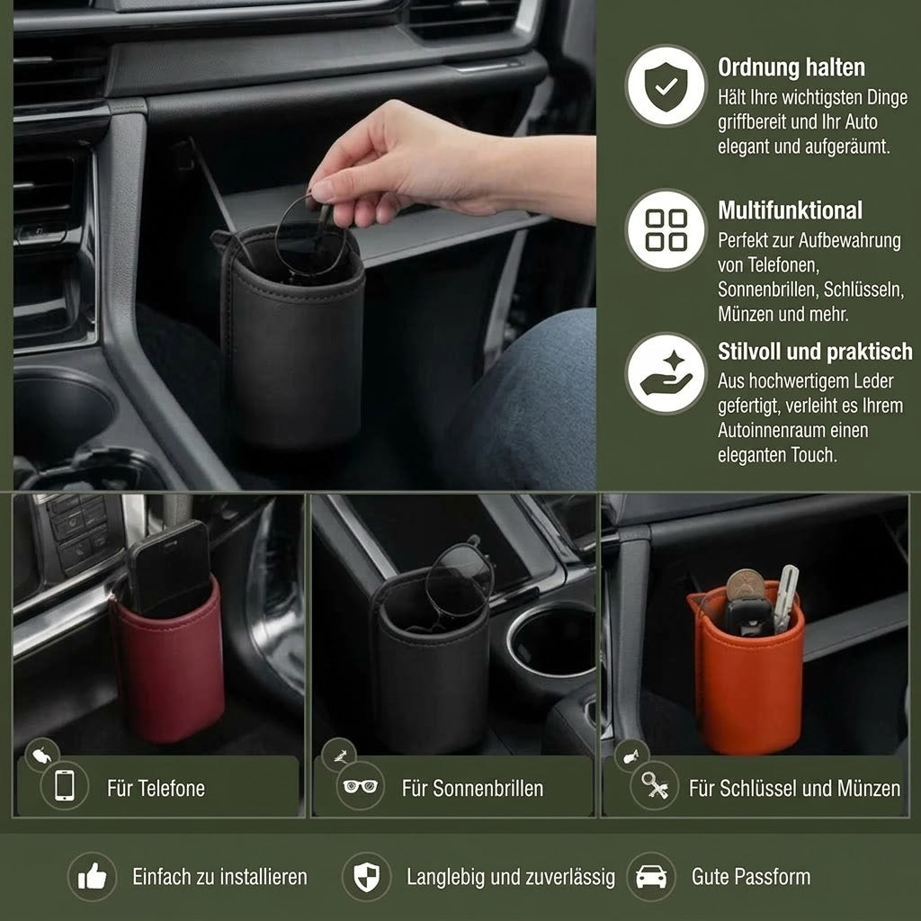 Universeller Becherhalter und multifunktionaler Auto-Organizer – Für Wasserflaschen und Zubehör
