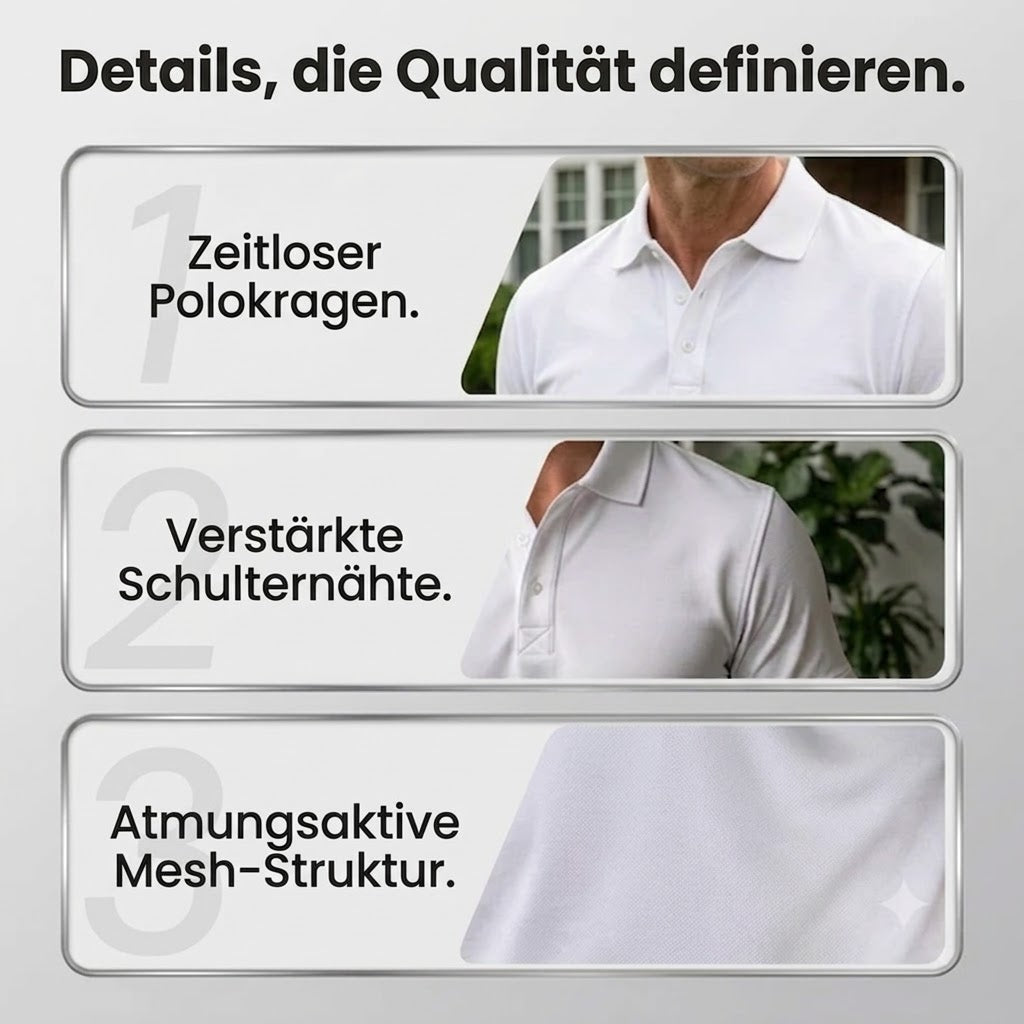 Herren Kurzarm-Poloshirt – Sportlicher Slim-Fit