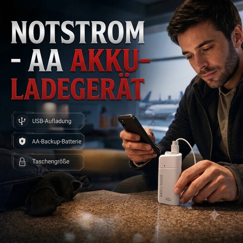 AA-Batterie-Powerbank mit LED-Taschenlampe – Zusätzliche Energie für Ihr Smartphone im Notfall