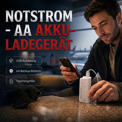 AA-Batterie-Powerbank mit LED-Taschenlampe – Zusätzliche Energie für Ihr Smartphone im Notfall