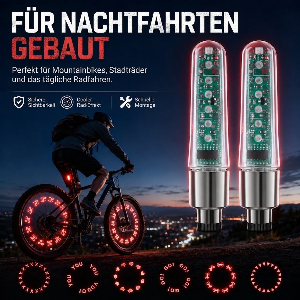 Wasserdichte Fahrrad-Ventilleuchten