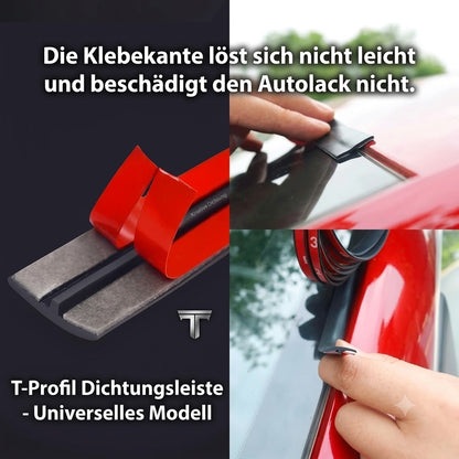 Fahrzeugspezifische, zuschneidbare Gummi-Dichtungsstreifen