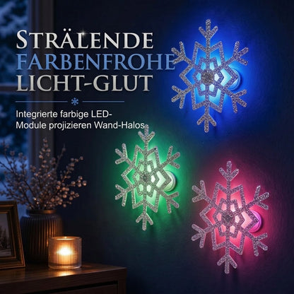 Leuchtender Wandaufkleber mit Schneeflockenmuster