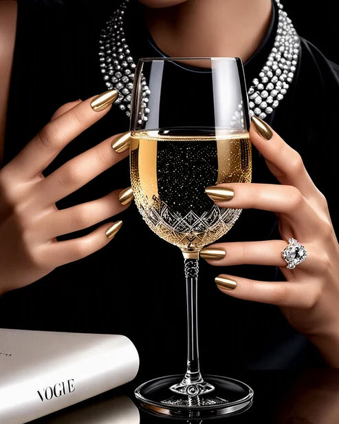 Glänzender Nagellack mit Metallic-Textur und Spiegeleffekt