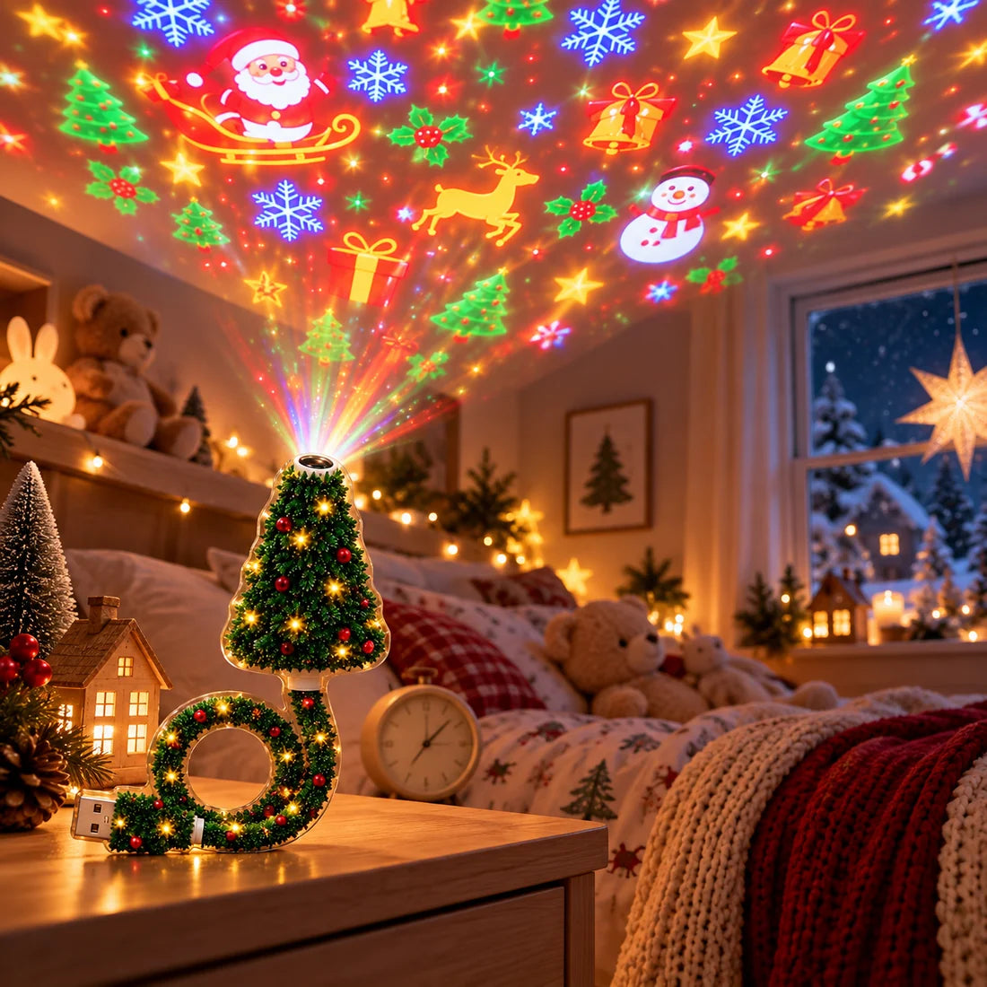 HD-USB-Weihnachtsprojektor – Zaubern Sie augenblicklich eine traumhafte Weihnachtsatmosphäre