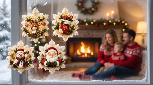6er-Set DIY-Diamantmalerei-Set für Weihnachtsdekorationen
