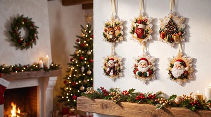 6er-Set DIY-Diamantmalerei-Set für Weihnachtsdekorationen