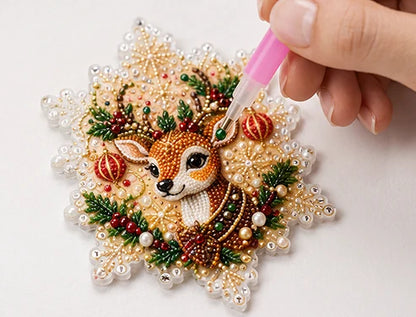 6er-Set DIY-Diamantmalerei-Set für Weihnachtsdekorationen