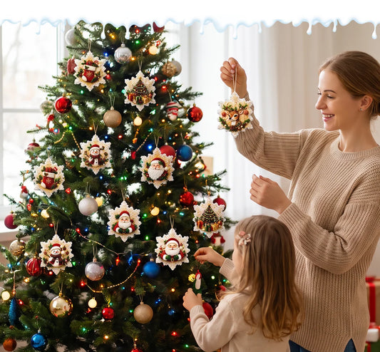 6er-Set DIY-Diamantmalerei-Set für Weihnachtsdekorationen