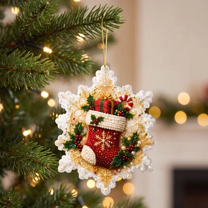 6er-Set DIY-Diamantmalerei-Set für Weihnachtsdekorationen