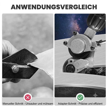 Blechschneide-Aufsatz für Bohrmaschinen – Elektrische Metallschere & Blechschneider