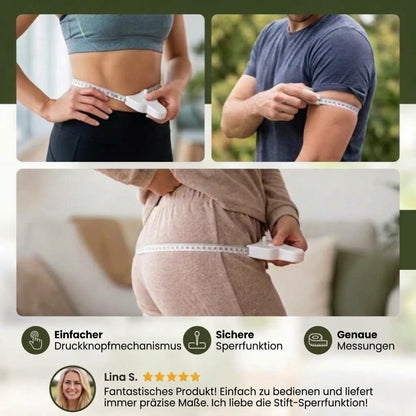 Automatisches, einziehbares 3D-Körpermaßband – Präzises Messen von Taille, Hüfte, Brust und Armen