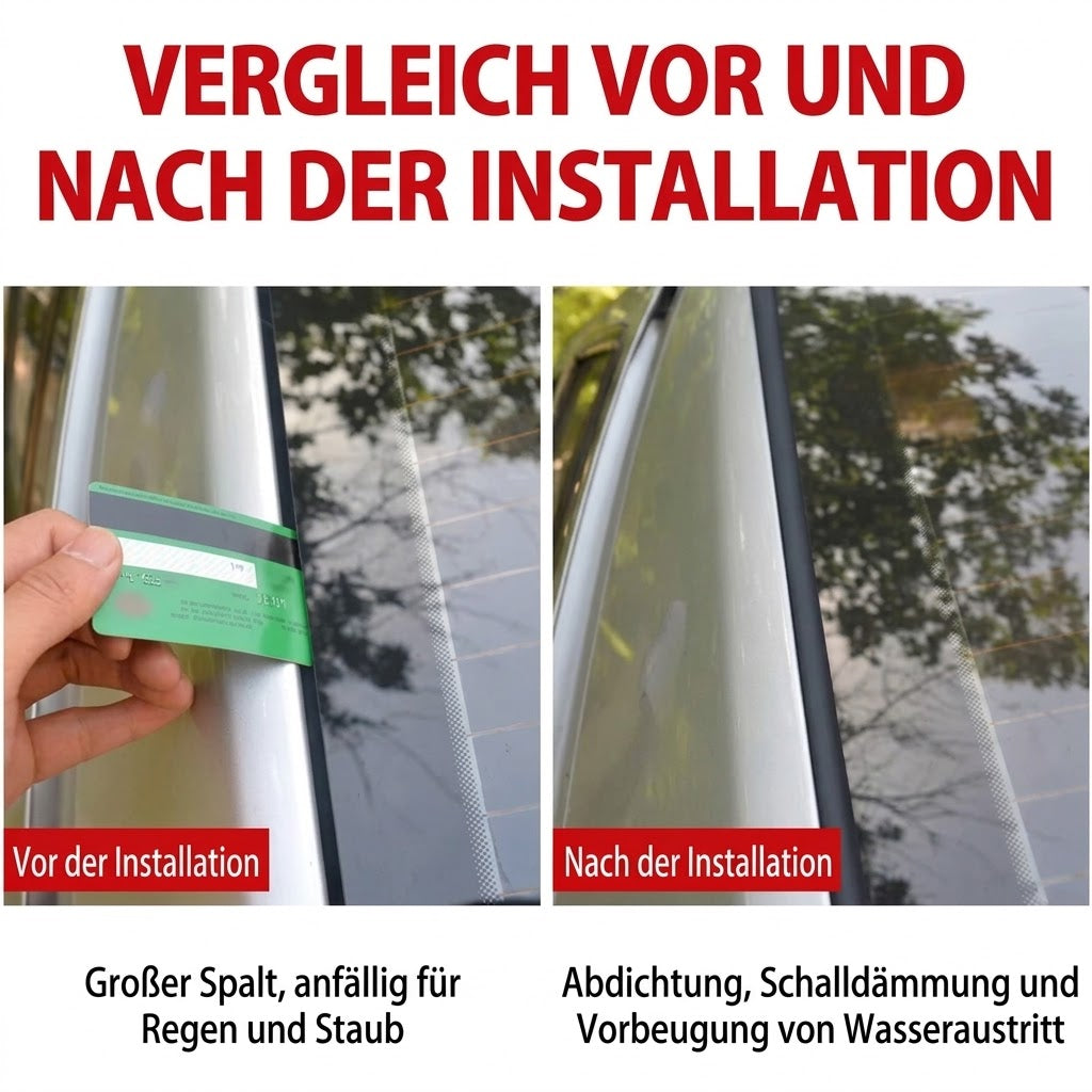Fahrzeugspezifische, zuschneidbare Gummi-Dichtungsstreifen