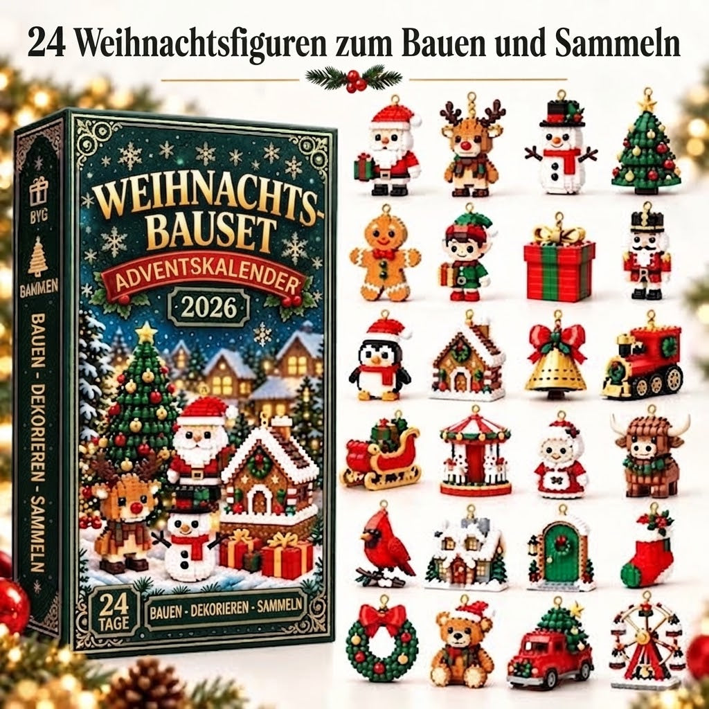 Weihnachtliches Bauen – Baue jeden Tag eine neue Weihnachtsfigur bis Heiligabend.