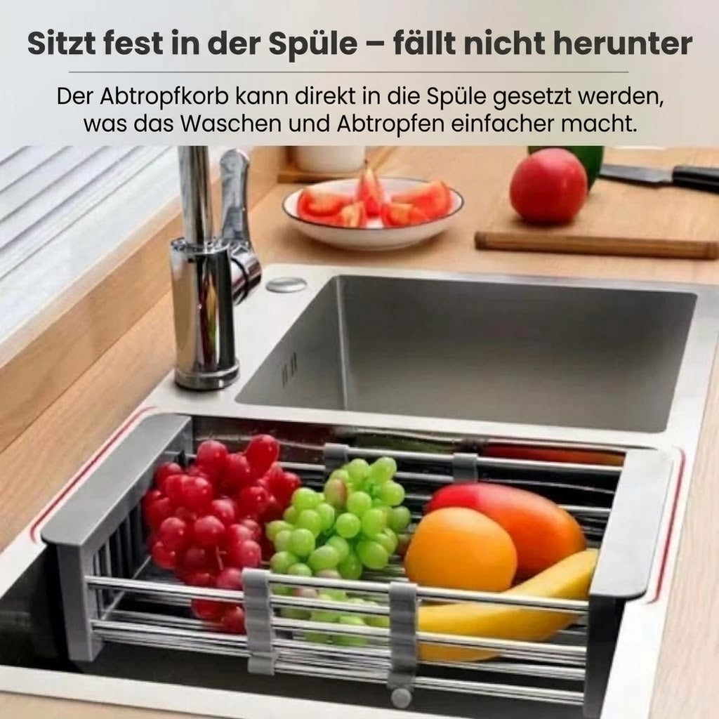 Verstellbares Abtropfgestell für die Spüle