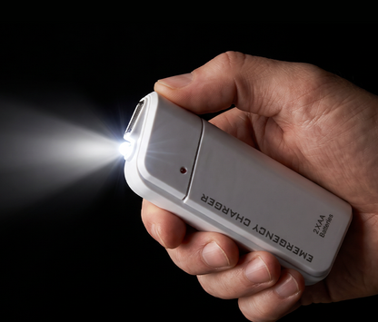 AA-Batterie-Powerbank mit LED-Taschenlampe – Zusätzliche Energie für Ihr Smartphone im Notfall