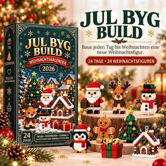 Weihnachtliches Bauen – Baue jeden Tag eine neue Weihnachtsfigur bis Heiligabend.