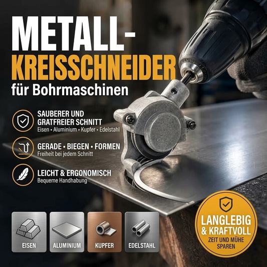 Blechschneide-Aufsatz für Bohrmaschinen – Elektrische Metallschere & Blechschneider