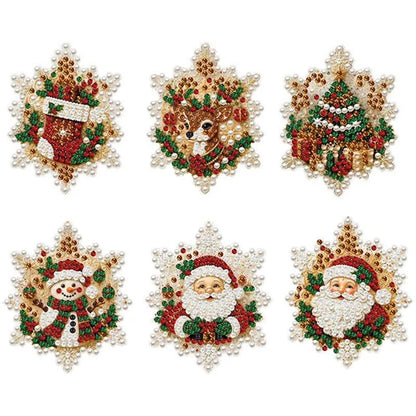 6er-Set DIY-Diamantmalerei-Set für Weihnachtsdekorationen