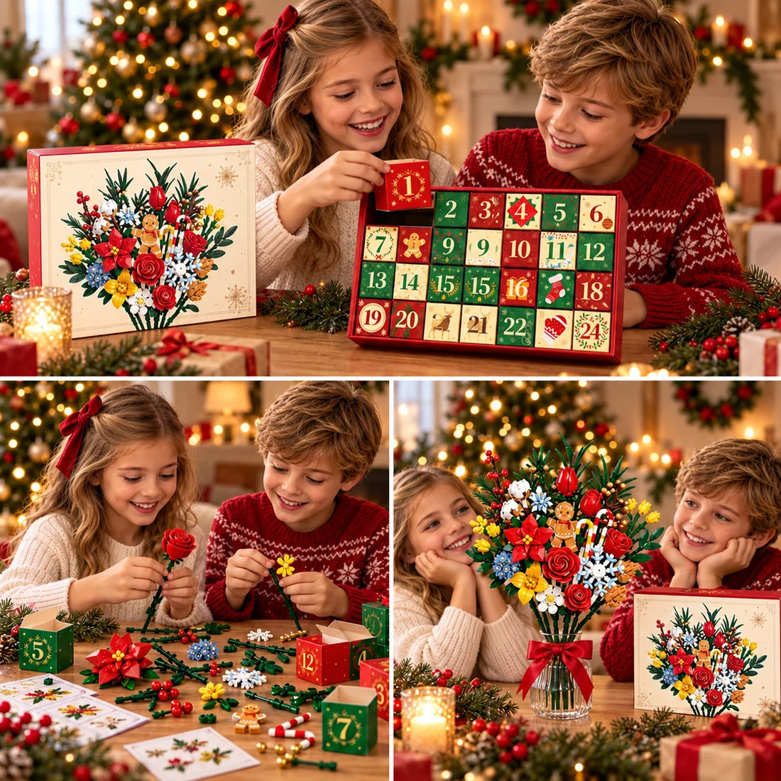 „Blühen & Bauen“ Adventskalender – Erschaffen Sie Ihren eigenen Traum-Weihnachtsstrauß