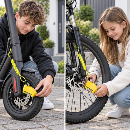 110 dB Alarm-Bremsscheibenschloss – Bremsscheibenschloss für Fahrräder, Mopeds und Motorräder