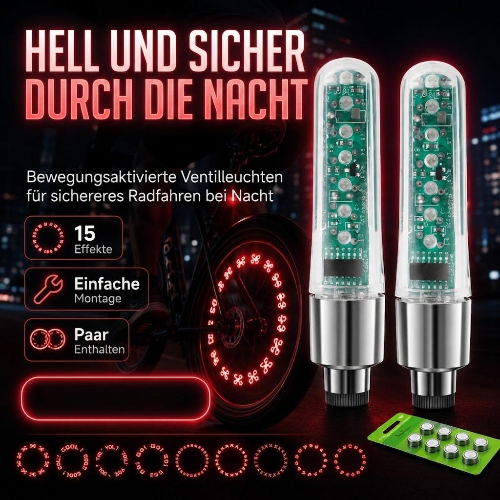 Wasserdichte Fahrrad-Ventilleuchten