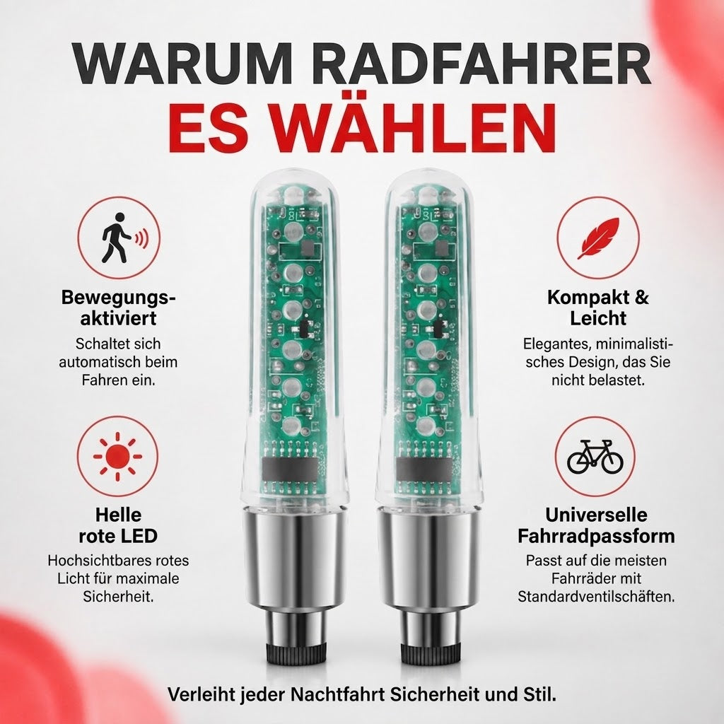Wasserdichte Fahrrad-Ventilleuchten