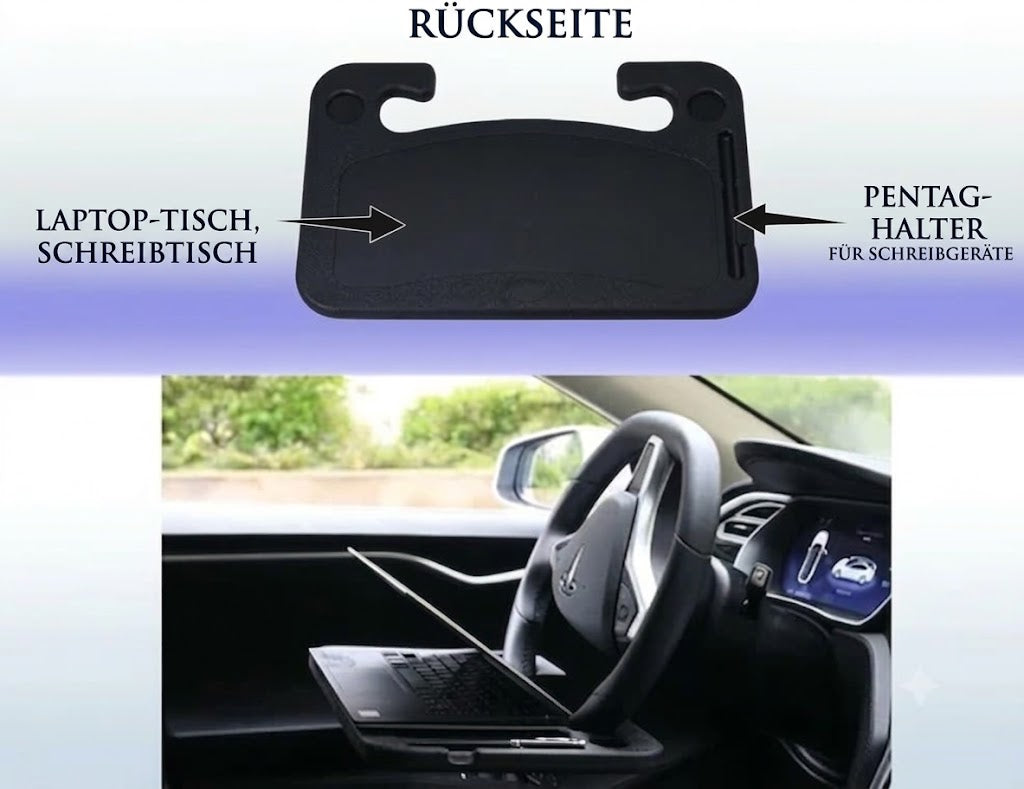 Beidseitiger Auto-Lenkradtisch – Laptop- & Tablett-Ablage