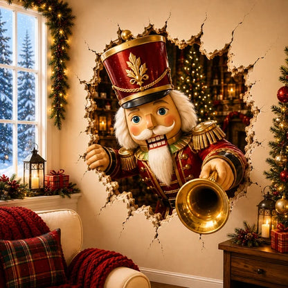 „Durchbruch“-Weihnachtsaufkleber – Kreativer 3D-Sticker für Fenster und Wände