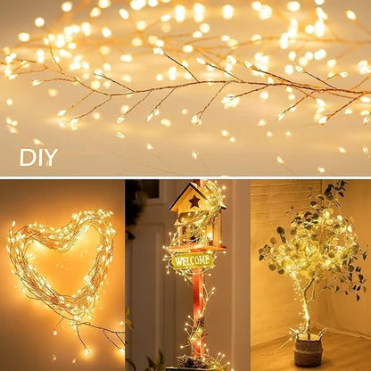 LED-Kupferdraht-Lichterkette mit Büschel-Effekt