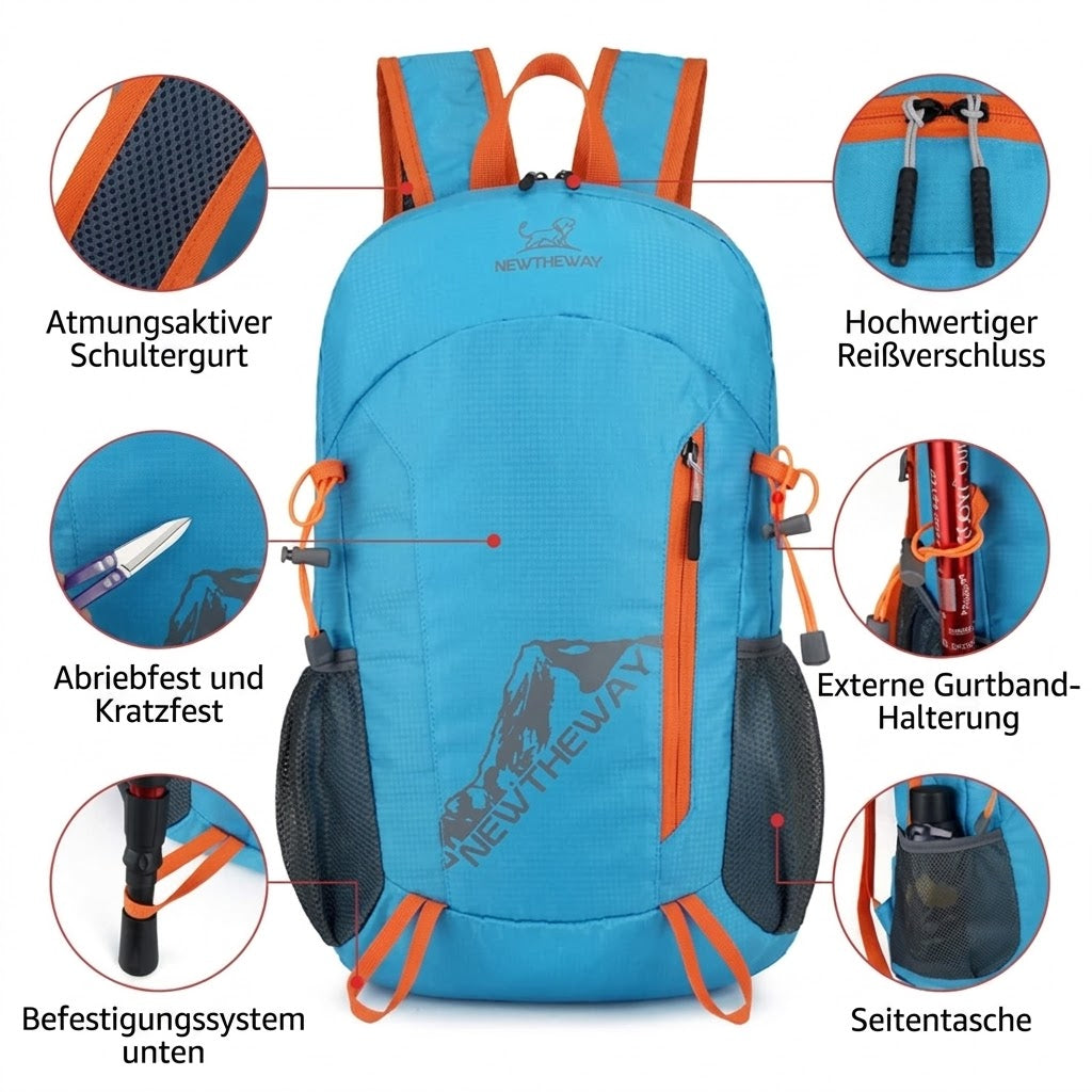 50 % RABATT -  Vom Wandern bis zum Strandurlaub: Dieser reißfeste und wasserdichte Rucksack mit Diebstahlschutztasche und 7 Fächern ist faltbar und leicht zu transportieren – Ihr idealer Begleiter für Jeden Tagesausflug!